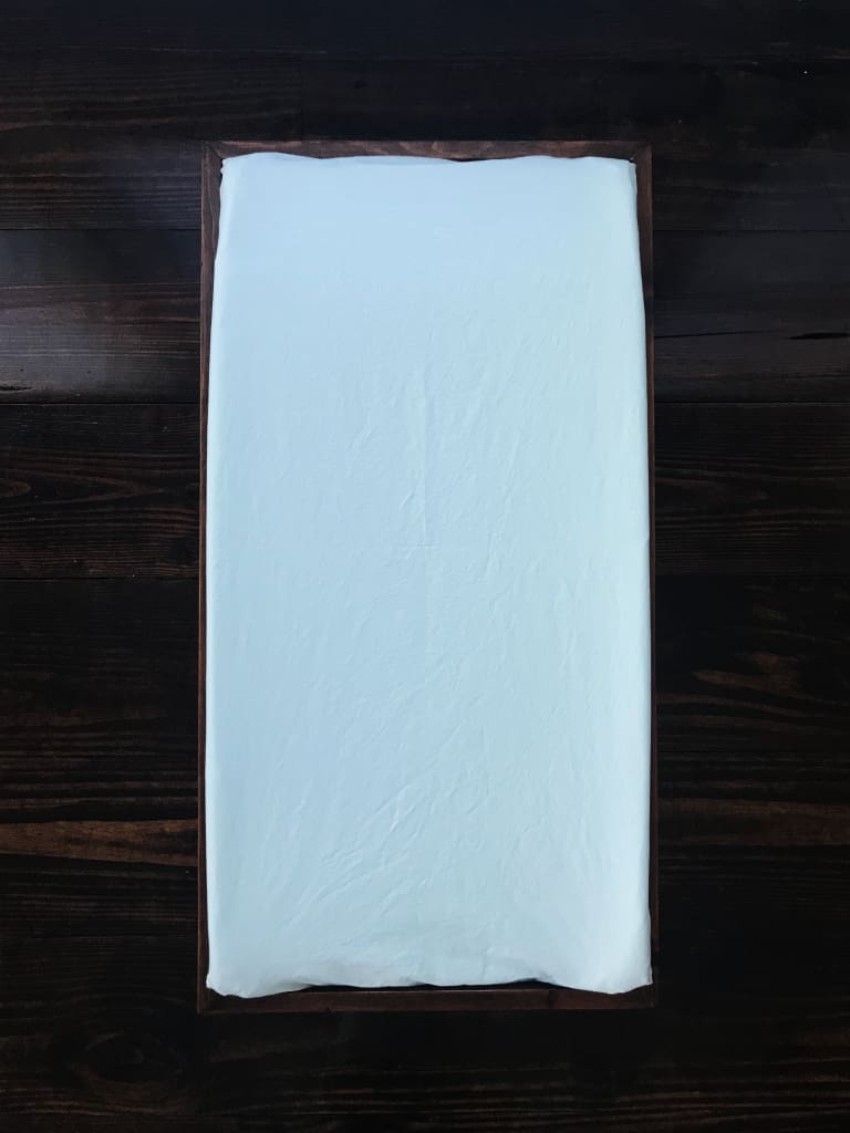 Mist Changing Pad Cover handmade heirloom nursery - High Cotton Textile