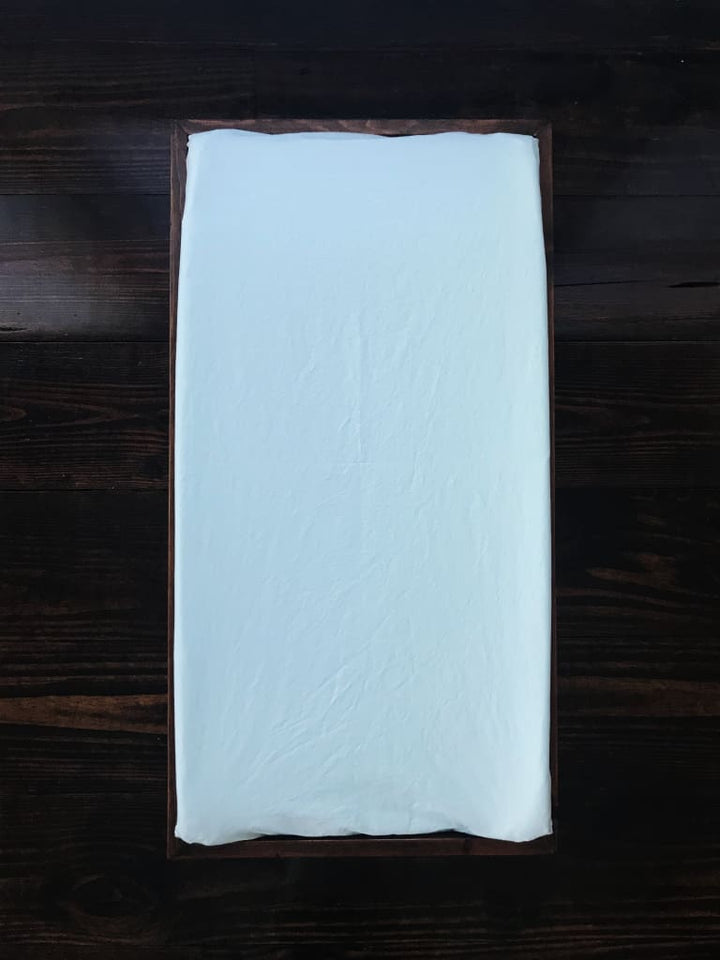 Mist Changing Pad Cover handmade heirloom nursery - High Cotton Textile