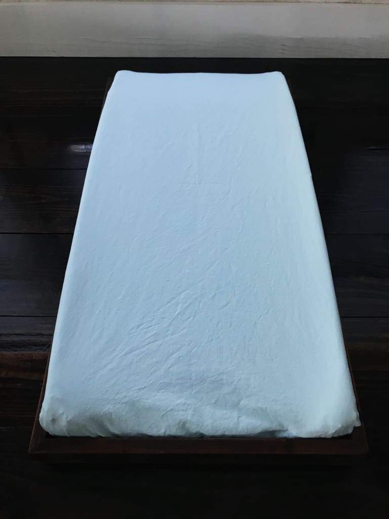 Mist Changing Pad Cover handmade heirloom nursery - High Cotton Textile
