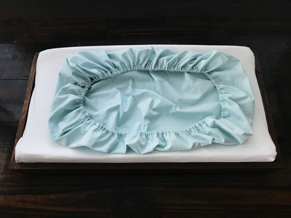Mist changing pad cover in washed cotton, 16 by 31.5 by 3 inches