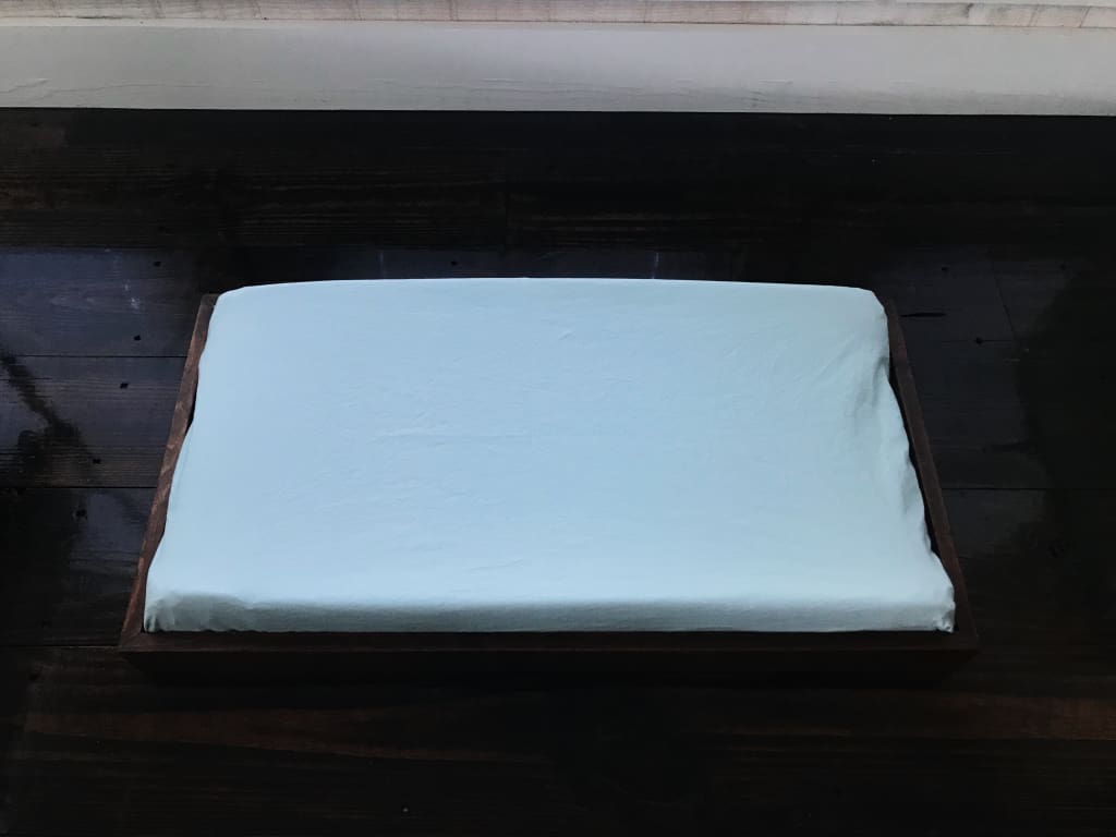 Mist Changing Pad Cover handmade heirloom nursery - High Cotton Textile