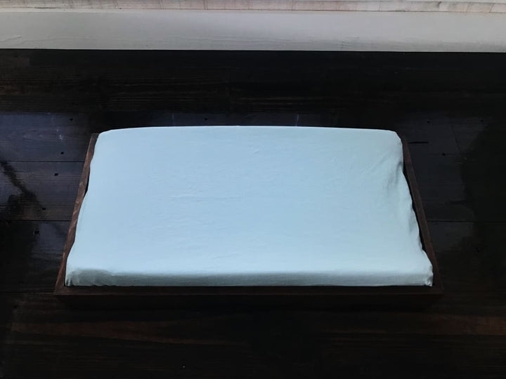 Mist Changing Pad Cover handmade heirloom nursery - High Cotton Textile