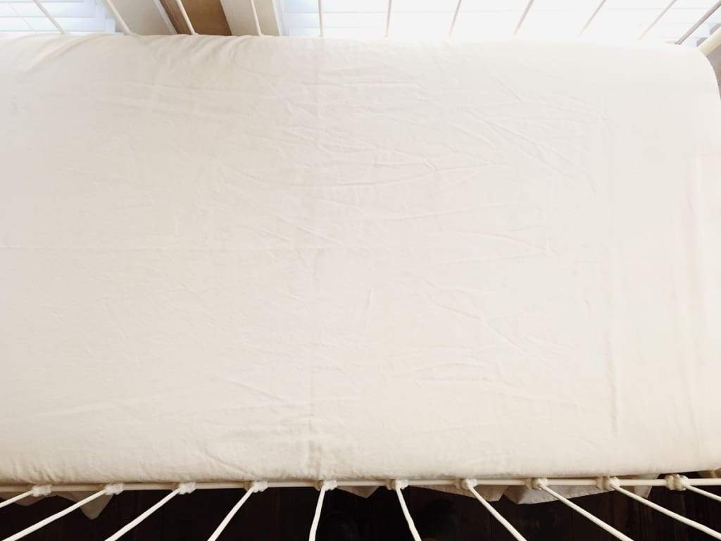 Natural Fitted Crib Sheet handmade heirloom nursery - High Cotton Textile
