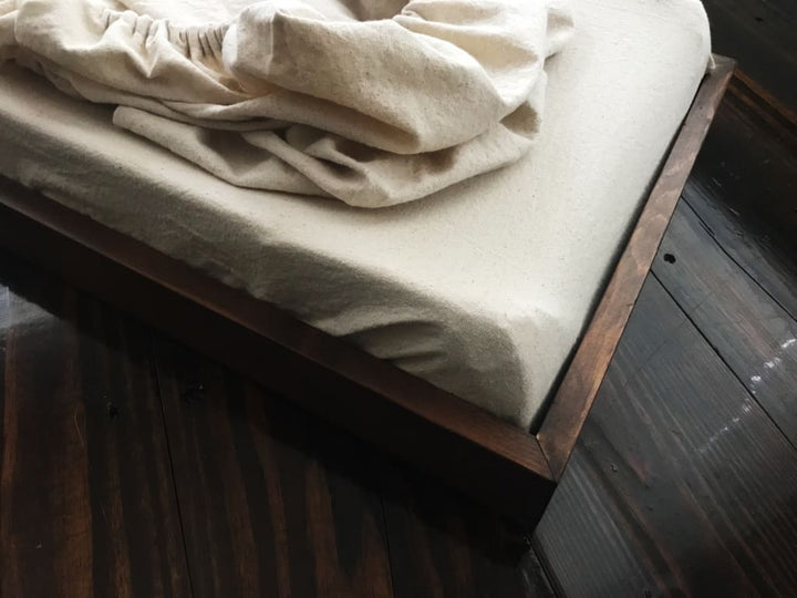 Natural Osnaburg Changing Pad Cover handmade heirloom nursery - High Cotton Textile