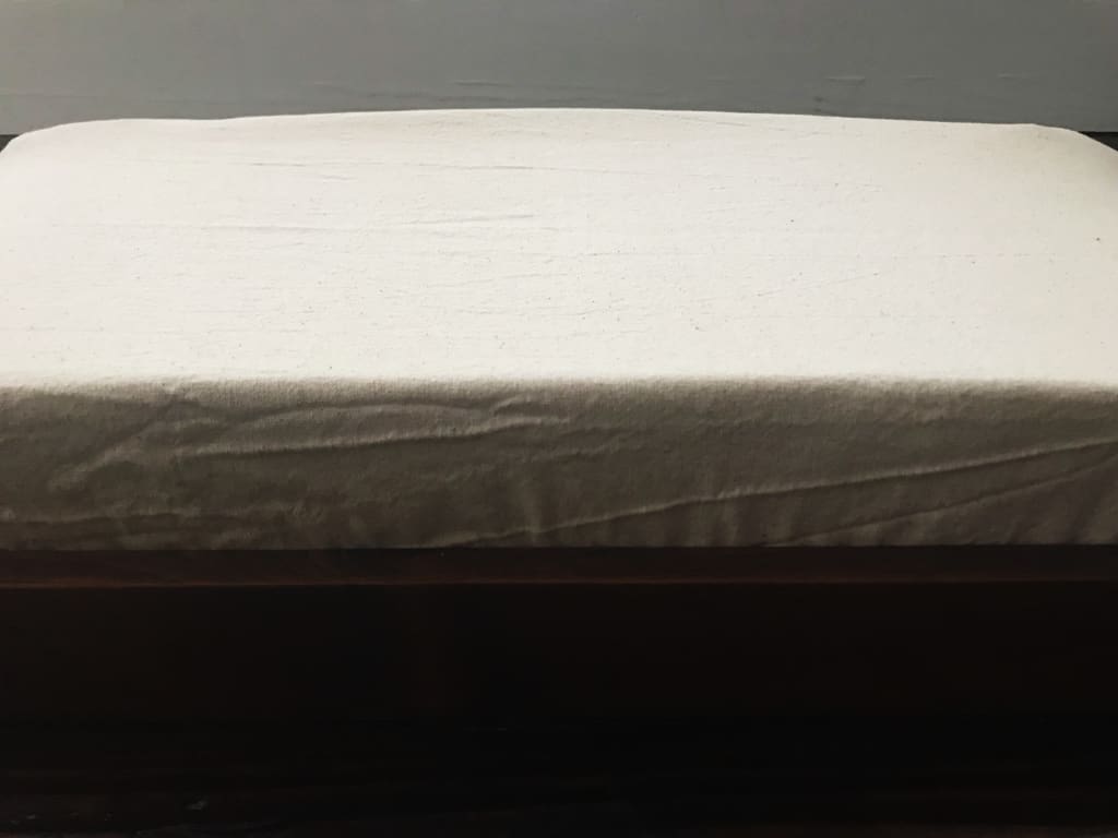 Natural Osnaburg Changing Pad Cover handmade heirloom nursery - High Cotton Textile