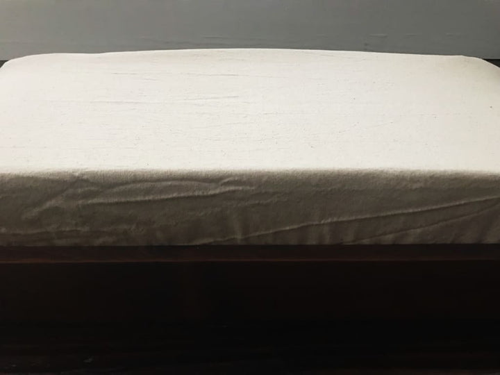 Natural Osnaburg Changing Pad Cover handmade heirloom nursery - High Cotton Textile