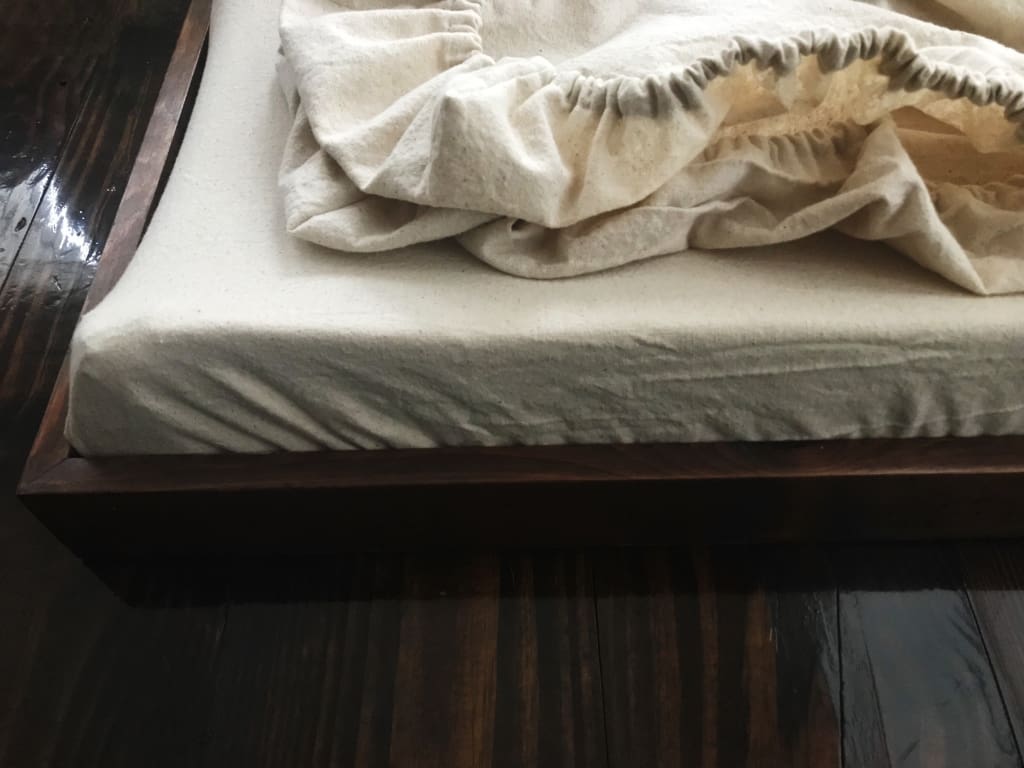 Natural Osnaburg Changing Pad Cover handmade heirloom nursery - High Cotton Textile
