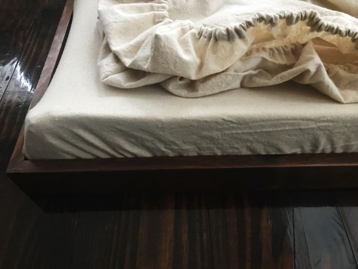 Natural Osnaburg Changing Pad Cover handmade heirloom nursery - High Cotton Textile