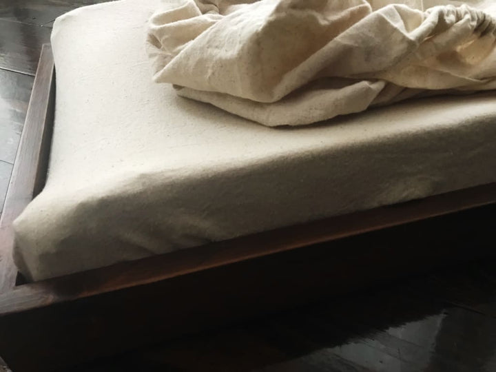 Natural Osnaburg Changing Pad Cover handmade heirloom nursery - High Cotton Textile