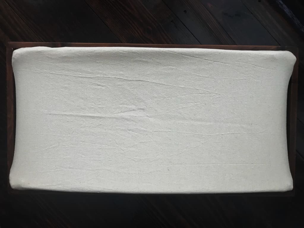 Natural Osnaburg Changing Pad Cover handmade heirloom nursery - High Cotton Textile