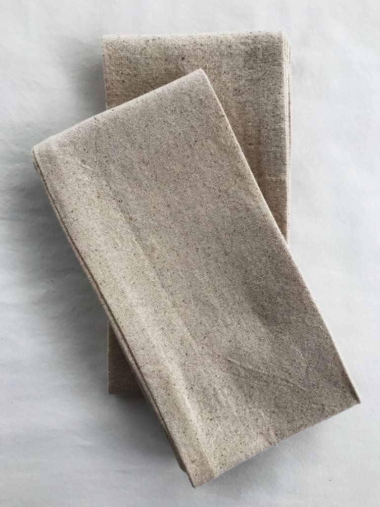 Natural Osnaburg Large Crib Bow handmade heirloom nursery - High Cotton Textile