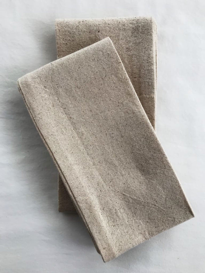 Natural Osnaburg Large Crib Bow handmade heirloom nursery - High Cotton Textile