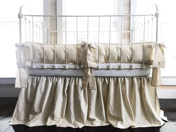 Natural Tailored Gender Neutral Crib Bedding Set