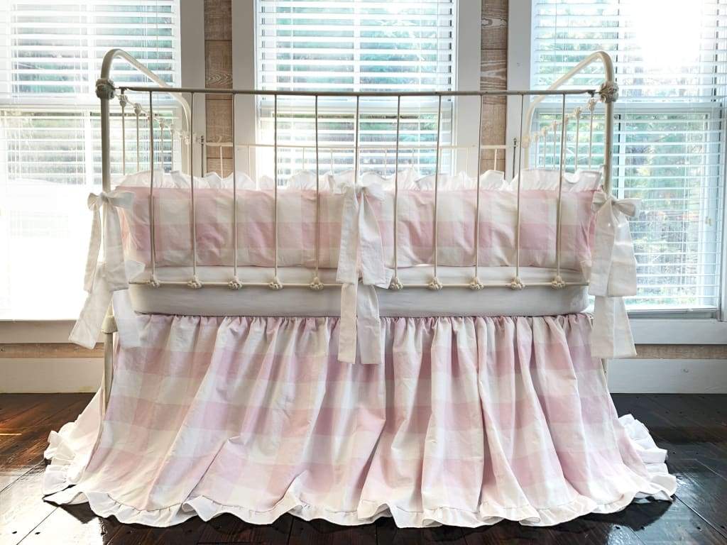 Pink Buffalo Check | Ruffled Crib Bedding Set