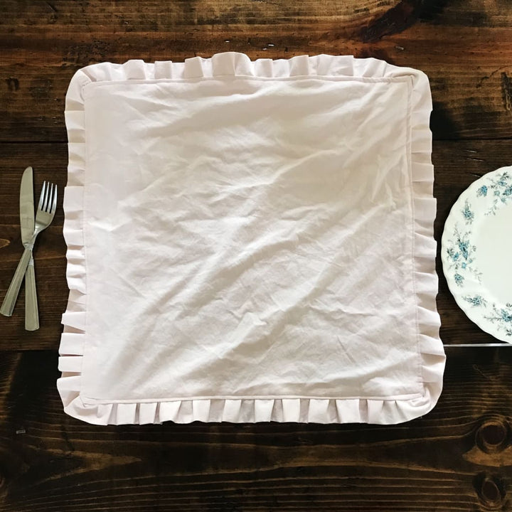 Pink Farmhouse Ruffle Napkin handmade heirloom nursery - High Cotton Textile