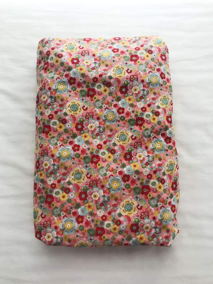 Pink Floral | Fitted Crib Sheet