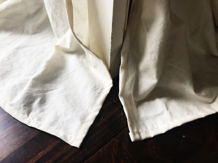 Porcelain Farmhouse Mini Crib Skirt handmade heirloom nursery - High Cotton Textile