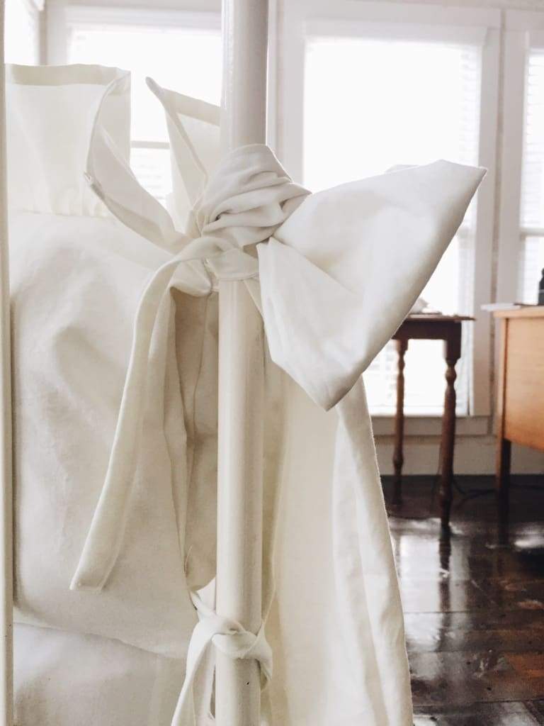 Porcelain Large Crib Bow handmade heirloom nursery - High Cotton Textile