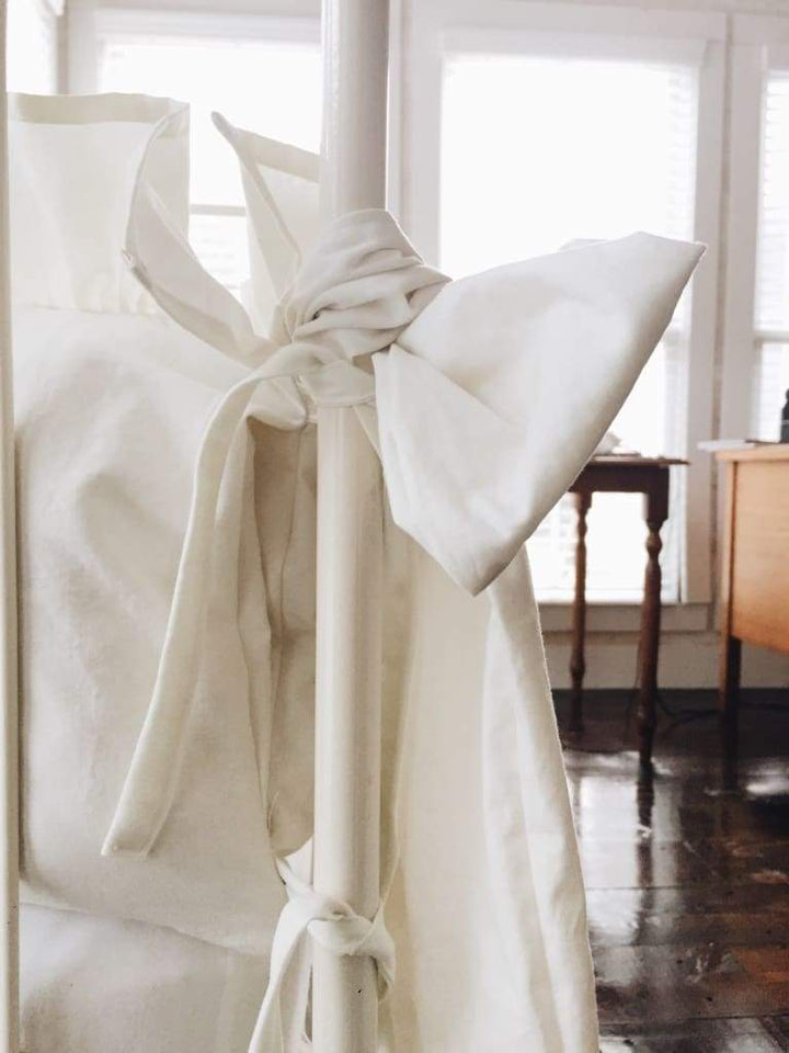 Porcelain Large Crib Bow handmade heirloom nursery - High Cotton Textile