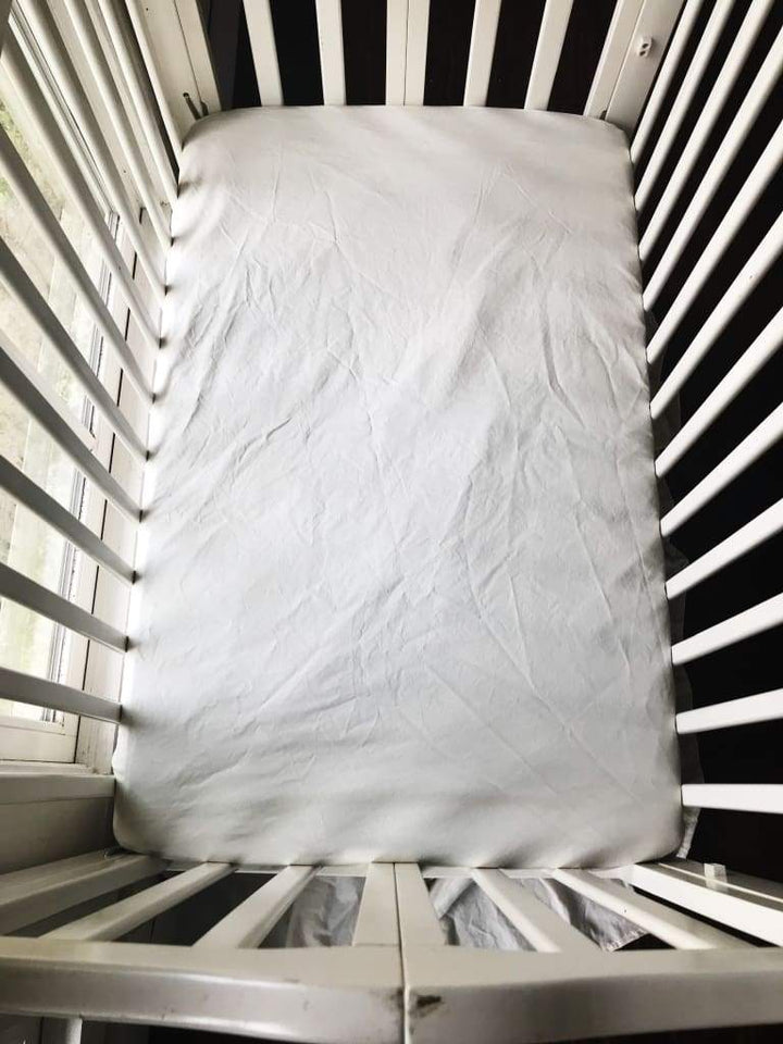 Porcelain Mini Crib Sheet handmade heirloom nursery - High Cotton Textile