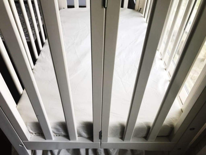 Porcelain Mini Crib Sheet handmade heirloom nursery - High Cotton Textile
