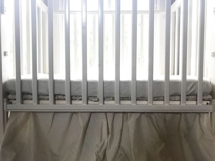 Porcelain Mini Crib Sheet handmade heirloom nursery - High Cotton Textile