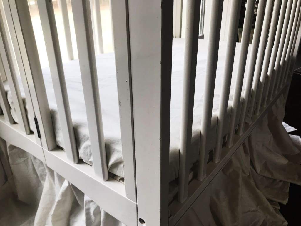 Porcelain Mini Crib Sheet handmade heirloom nursery - High Cotton Textile