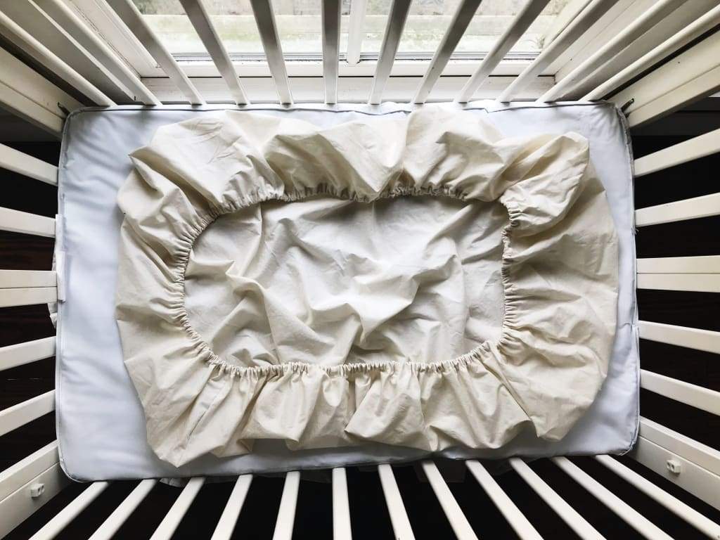 Porcelain Mini Crib Sheet handmade heirloom nursery - High Cotton Textile