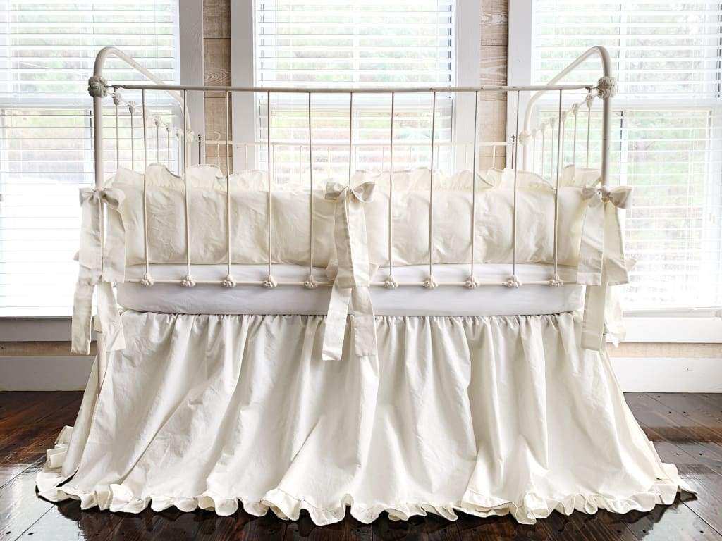 Porcelain | Ruffled Crib Bedding Set