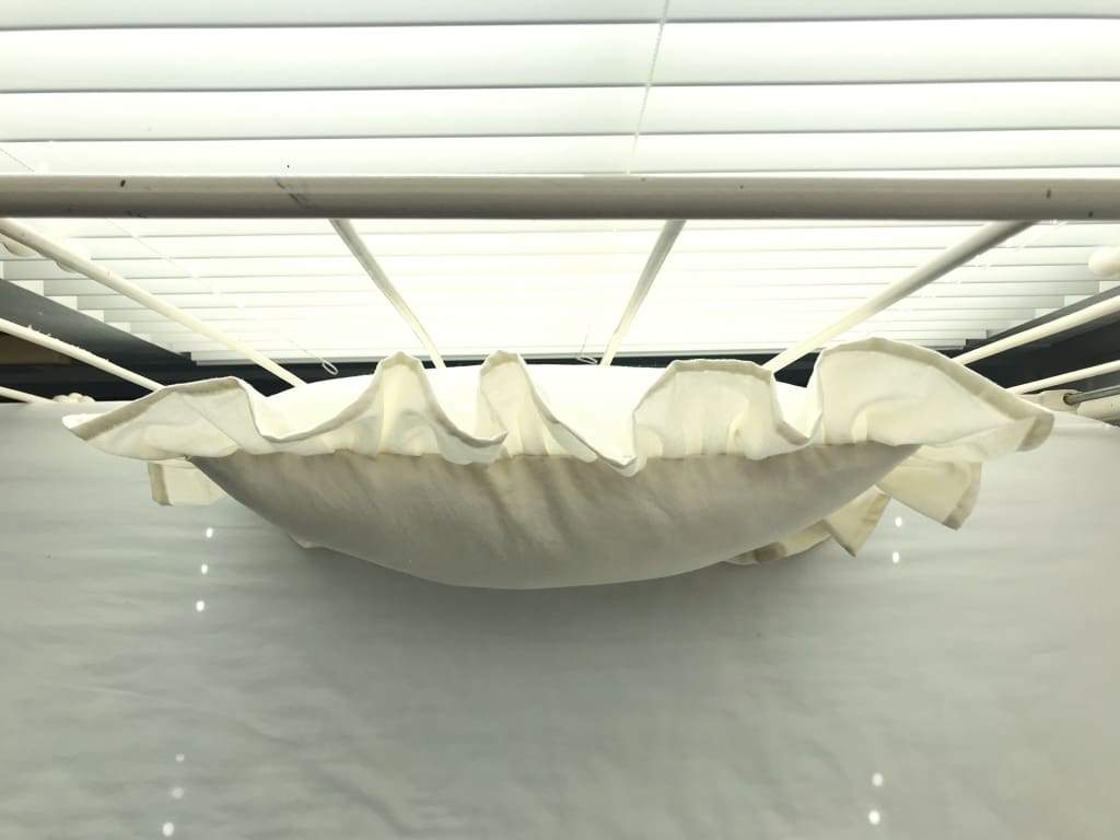 Porcelain Ruffled Crib Pillow handmade heirloom nursery - High Cotton Textile