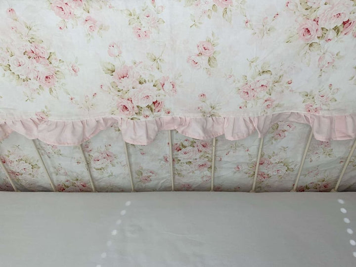 Shabby Chic Floral Ruffle Crib Blanket