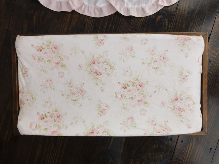 Shabby Chic Watercolor Floral | Changing Pad Cover