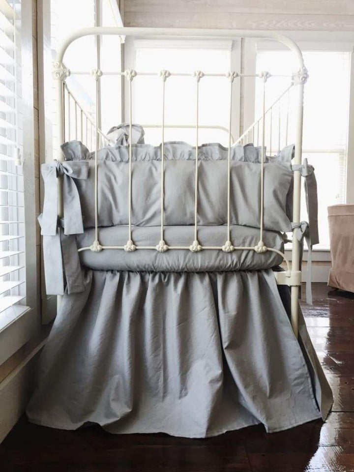 Silver | Farmhouse Crib Bedding Set