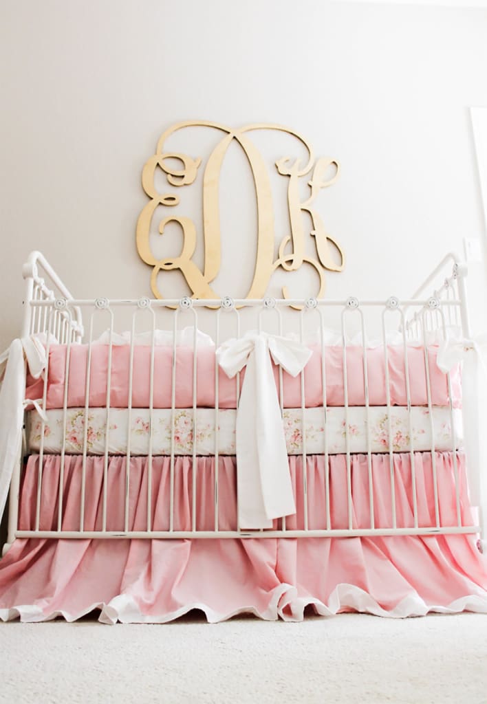 Vintage Glam | Ruffled Crib Bedding Set