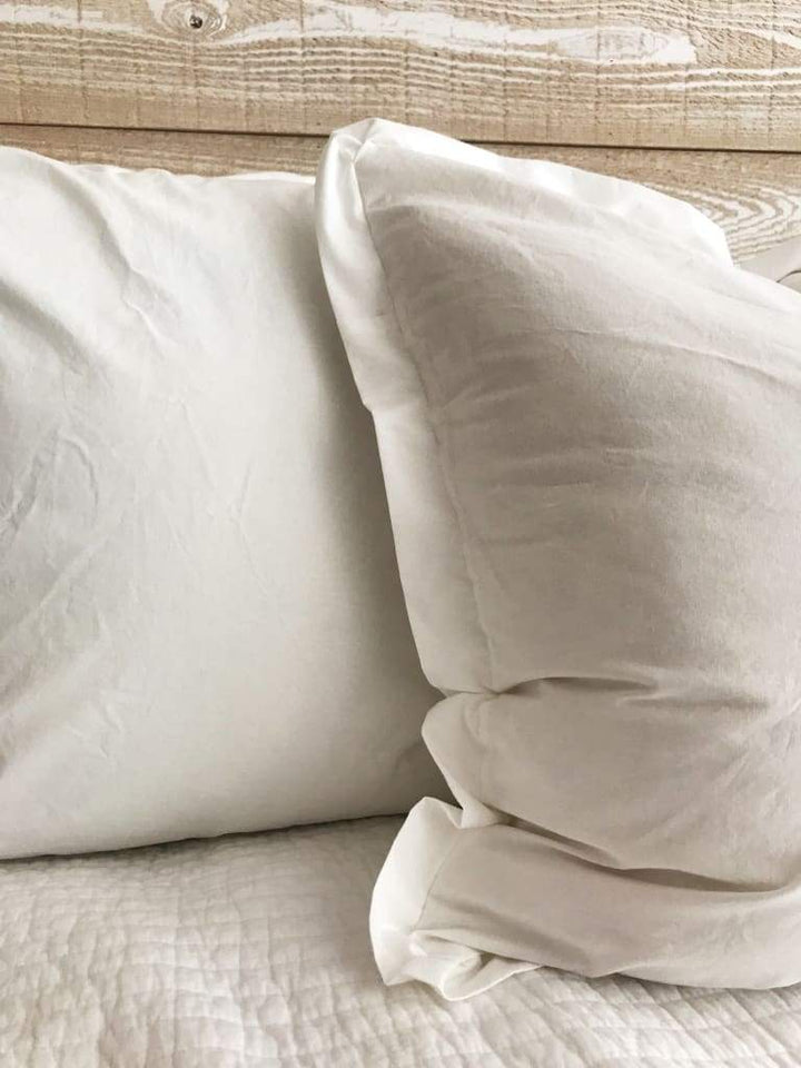 White 26x26 Tailored Euro Sham handmade heirloom nursery - High Cotton Textile