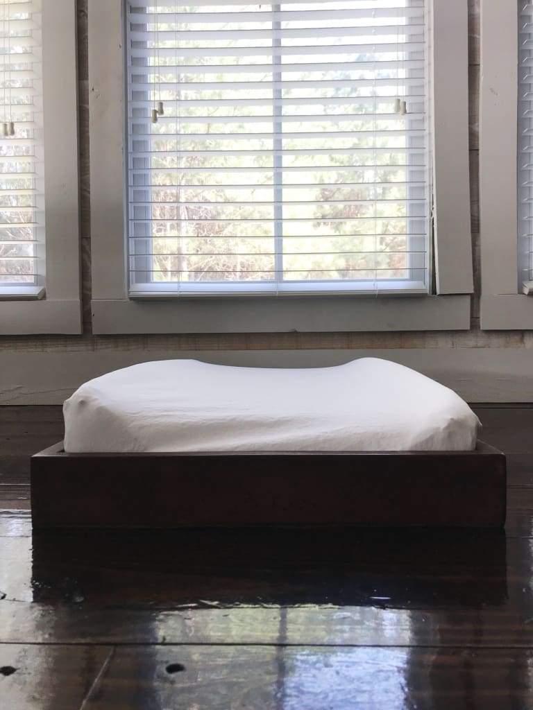 White Changing Pad Cover handmade heirloom nursery - High Cotton Textile