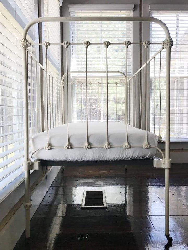 White Fitted Crib Sheet handmade heirloom nursery - High Cotton Textile