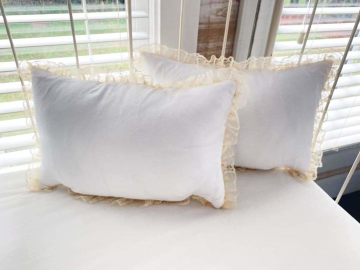 White Lace Crib Bedding Set handmade heirloom nursery - High Cotton Textile