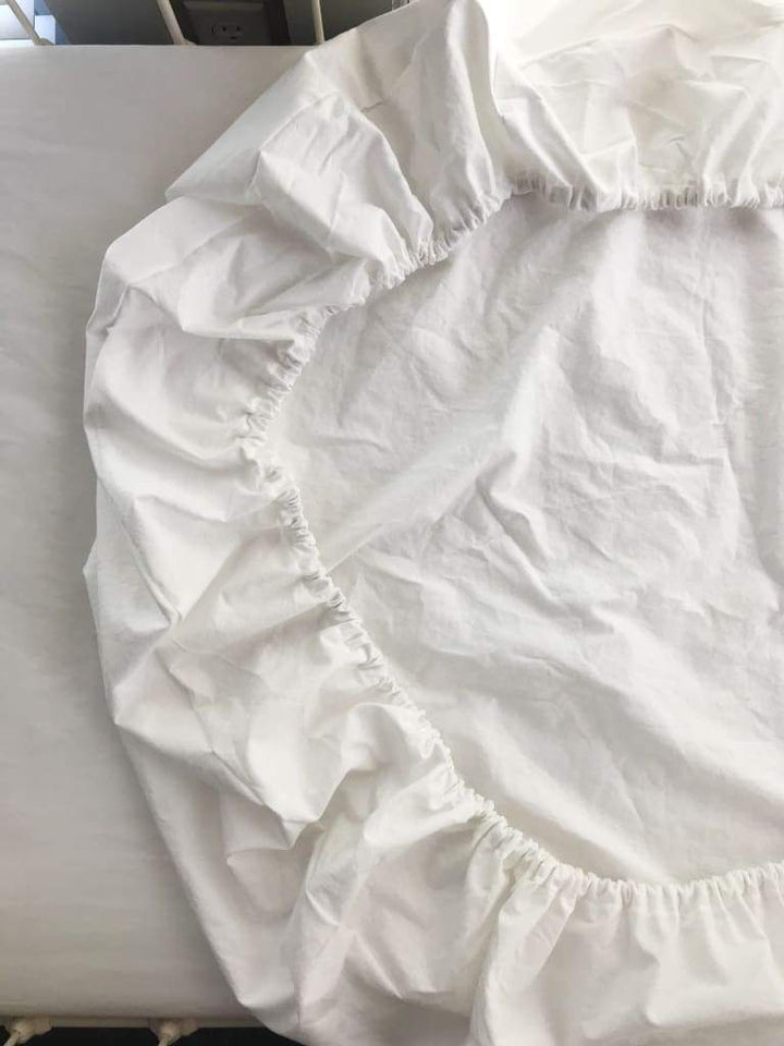 White | Round Crib Sheet