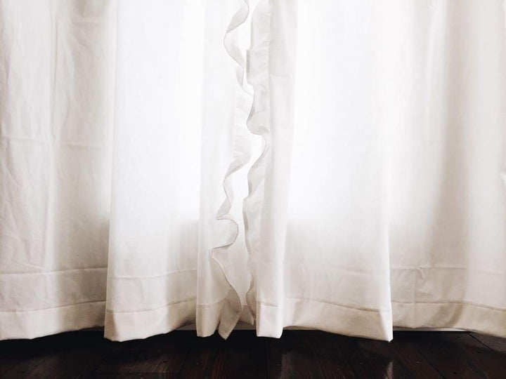 White | Ruffled Curtains