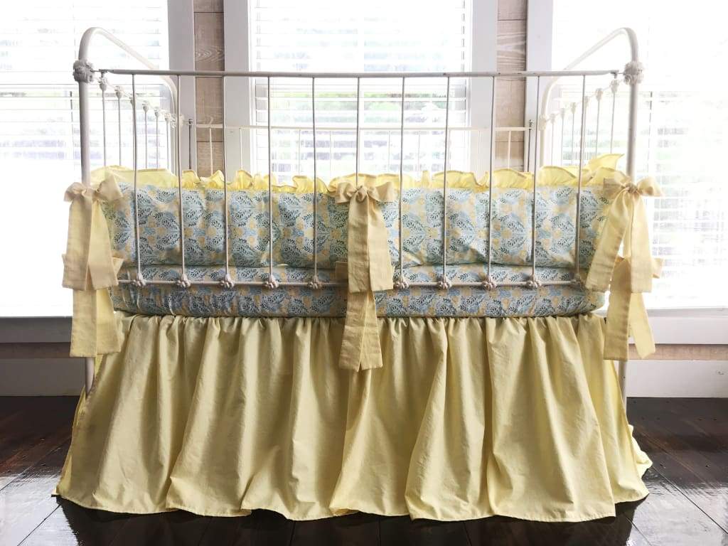Yellow Floral | Crib Bedding Set