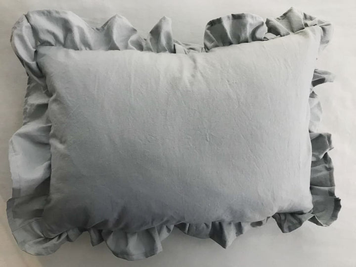 Zen Grey | Ruffled Crib Pillow